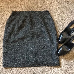Black and white pencil skirt